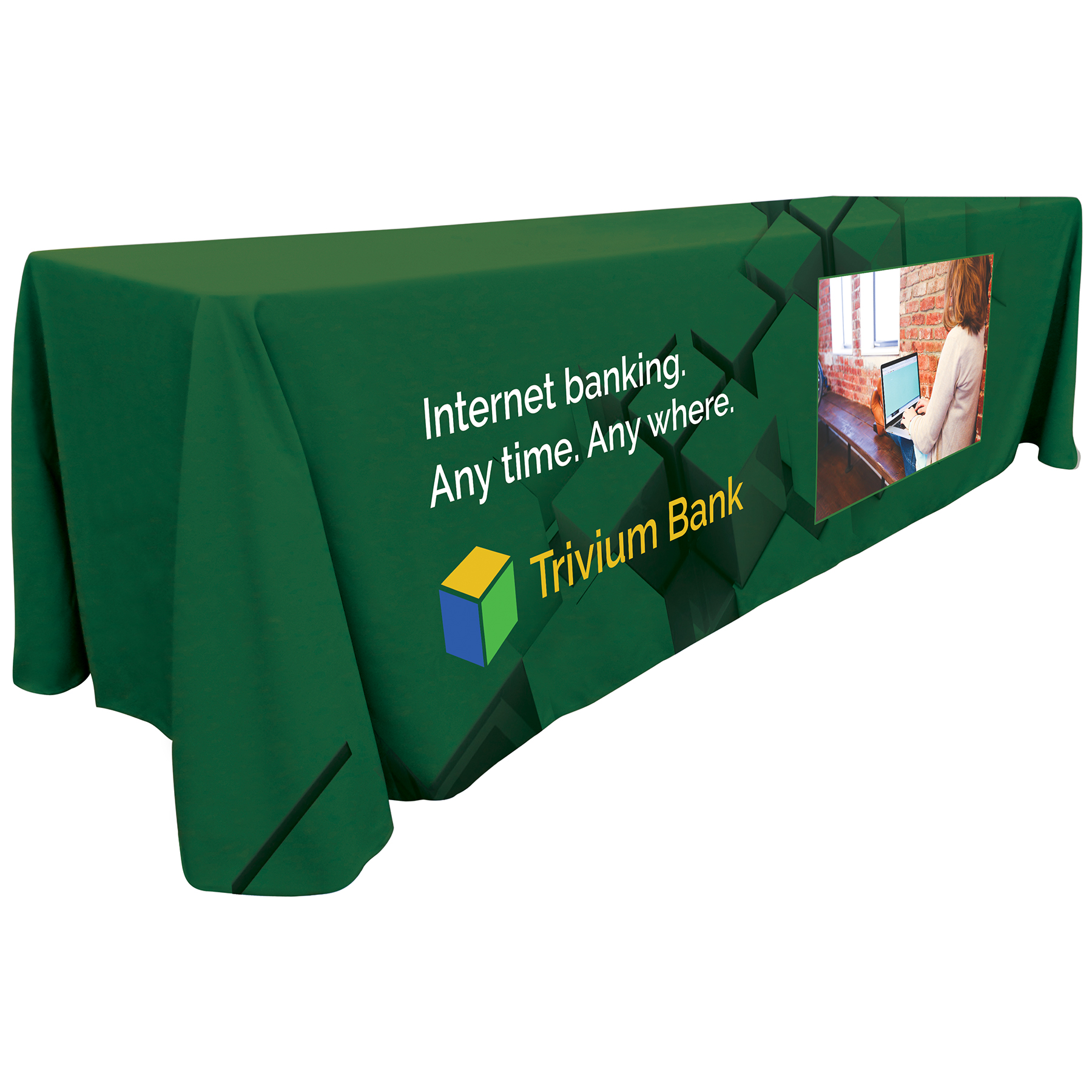 48 - Hour 8' Custom Throw Style Table Cover 1