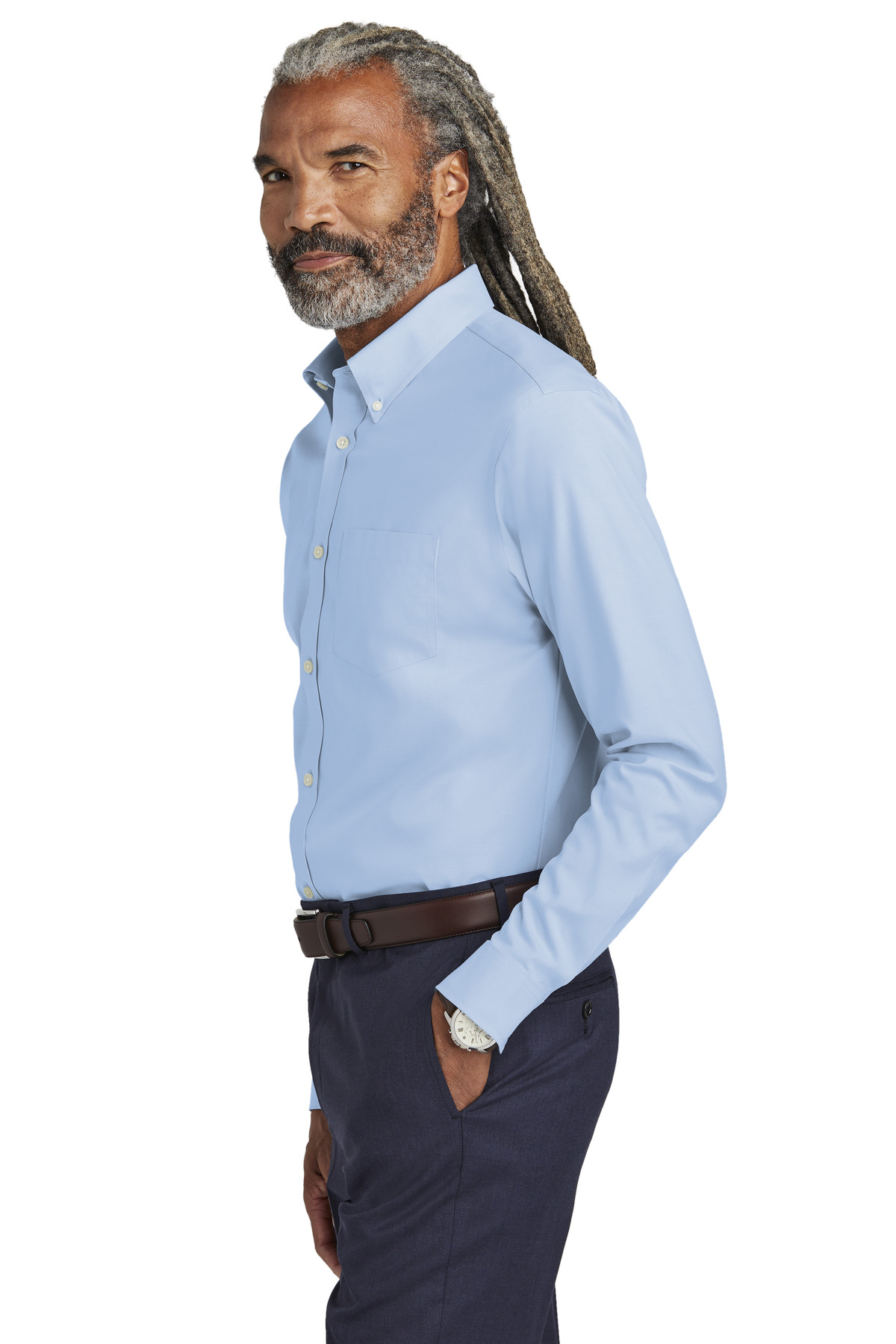 Brooks Brothers Wrinkle-Free Stretch Pinpoint Shirt BB18000 17