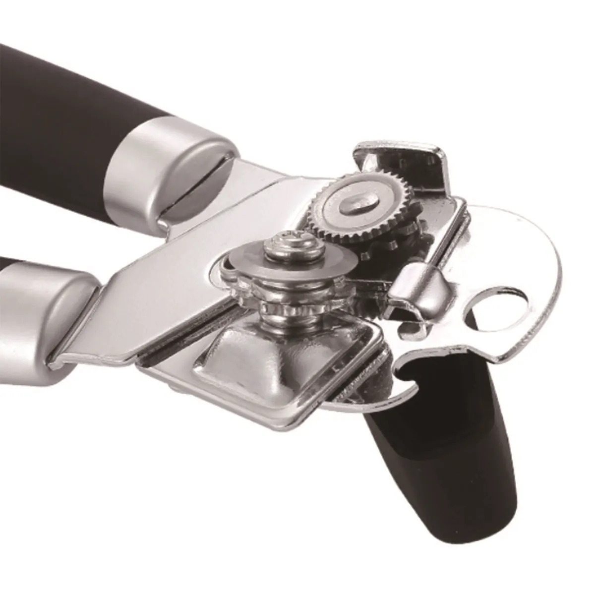 All-in-One Hand Easy Turn Can Opener with Soft Grip Handles 4