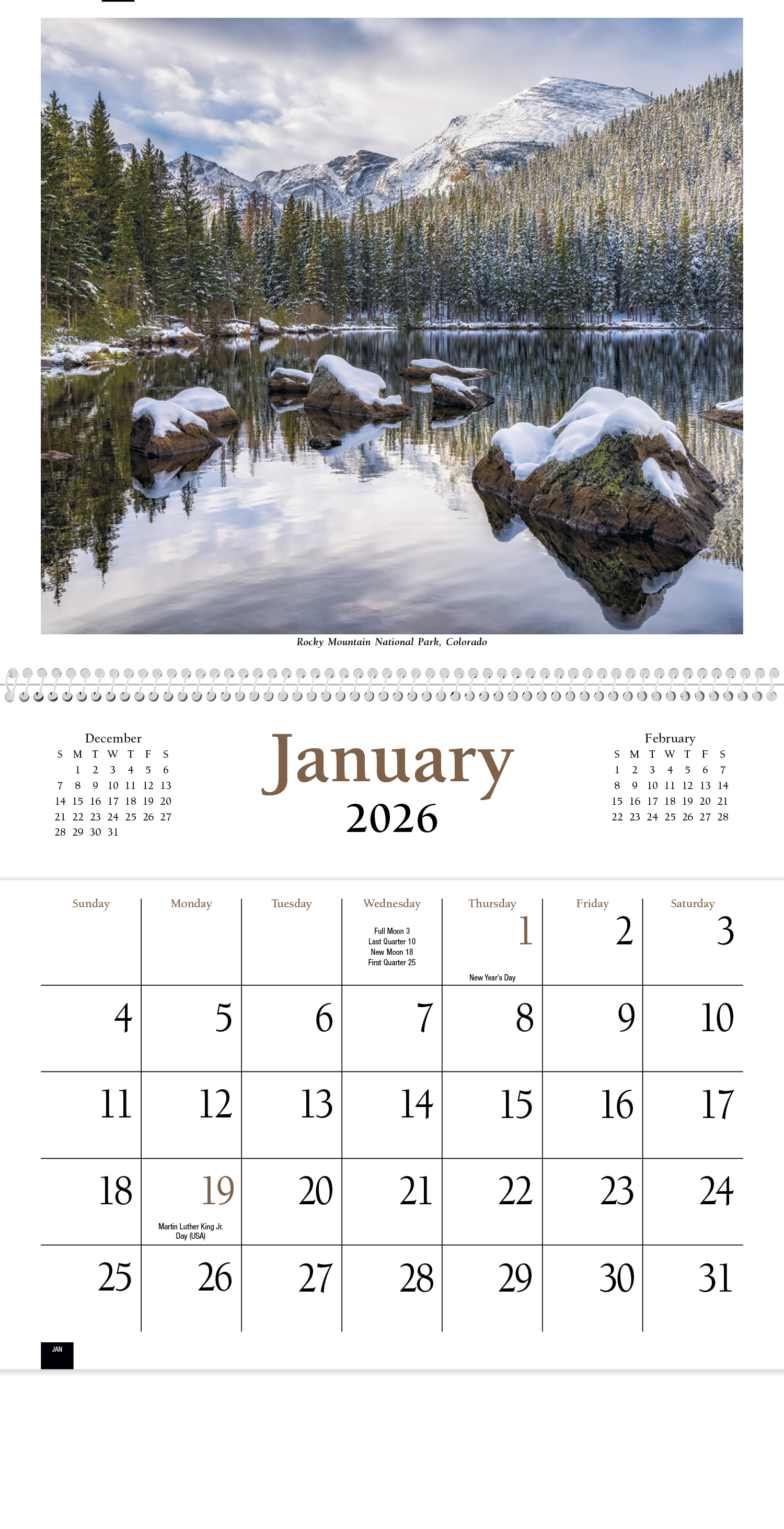 HotLine® Products Scenic America® Pocket Calendar 10