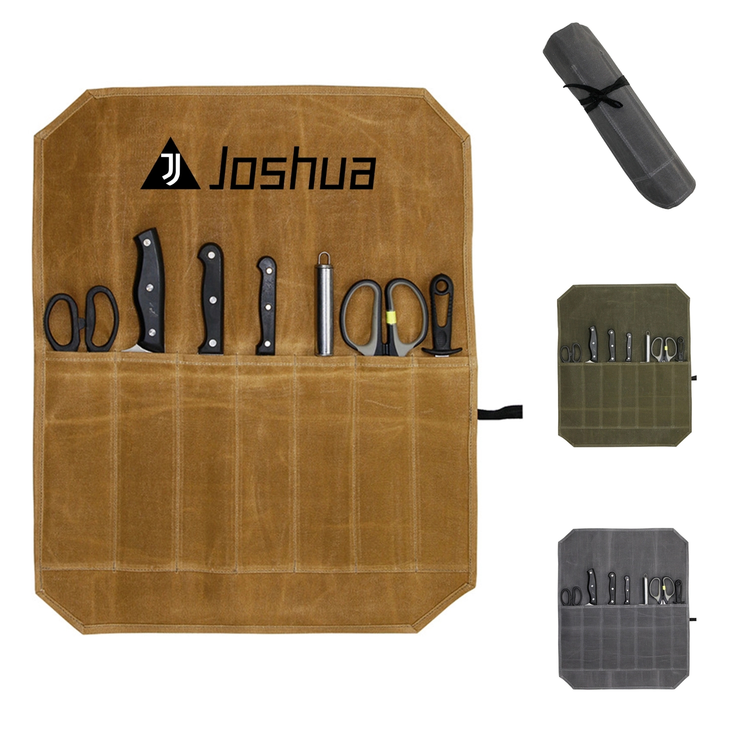 Waxed Canvas Knife Roll Bag 1
