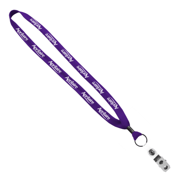 5/8" Polyester Shoelace Lanyard with Metal Crimp & Split-Ring 380