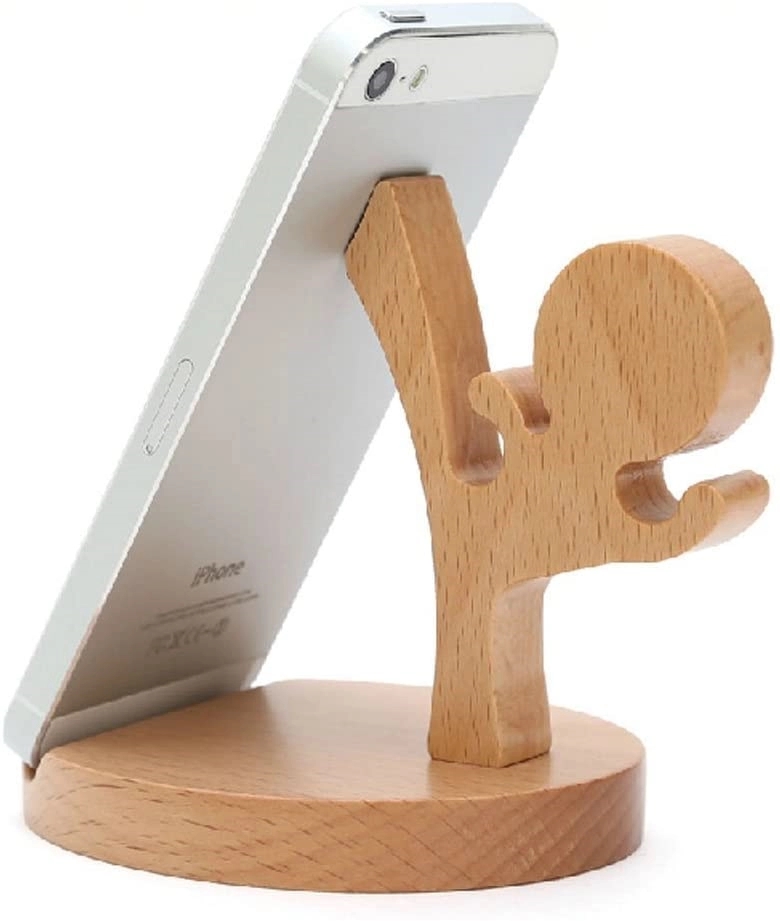 Wooden Karate Kid Cell Phone Holder 2