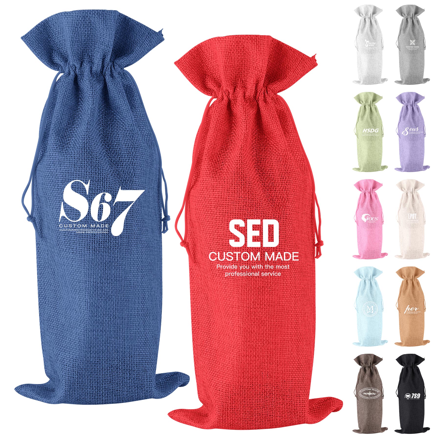 Red Wine Gift Drawstring Bag 7