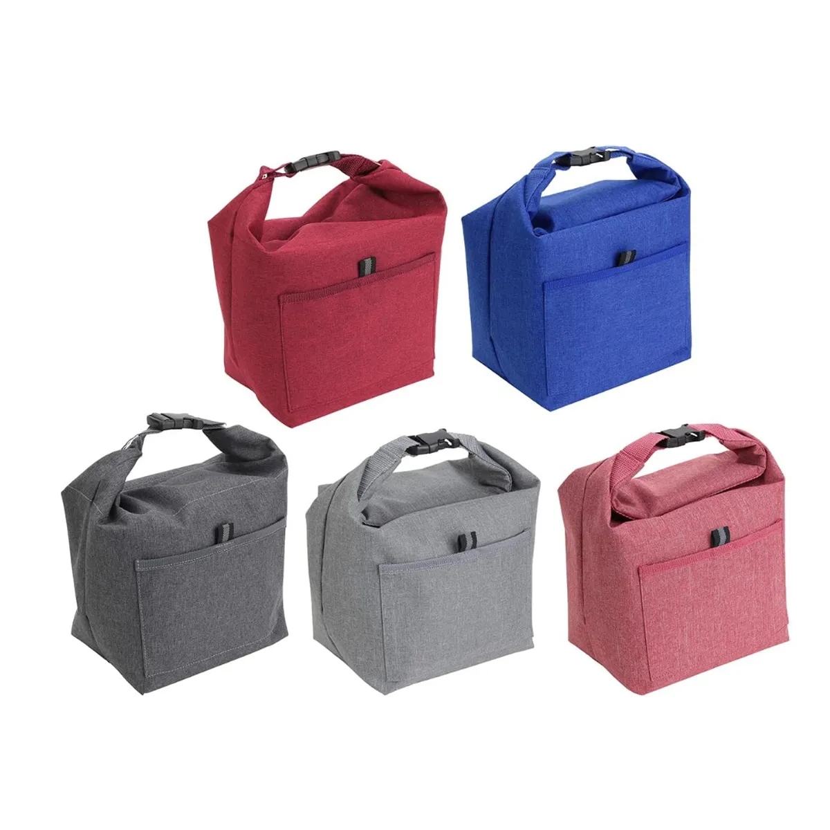 Reusable Insulated Tote Lunch Bag with Buckle Closure Cooler 5