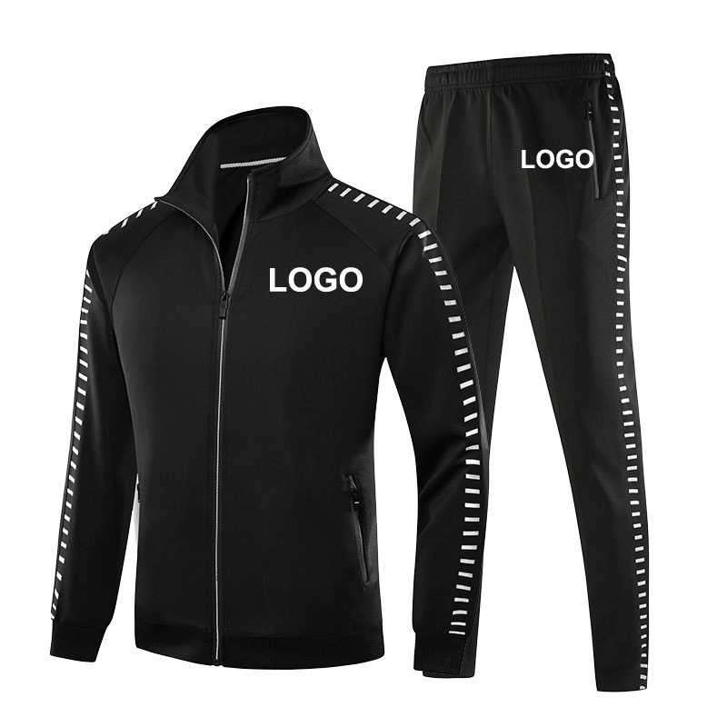 Custom Men's Tracksuit Set Full Zip Long Sleeve 5