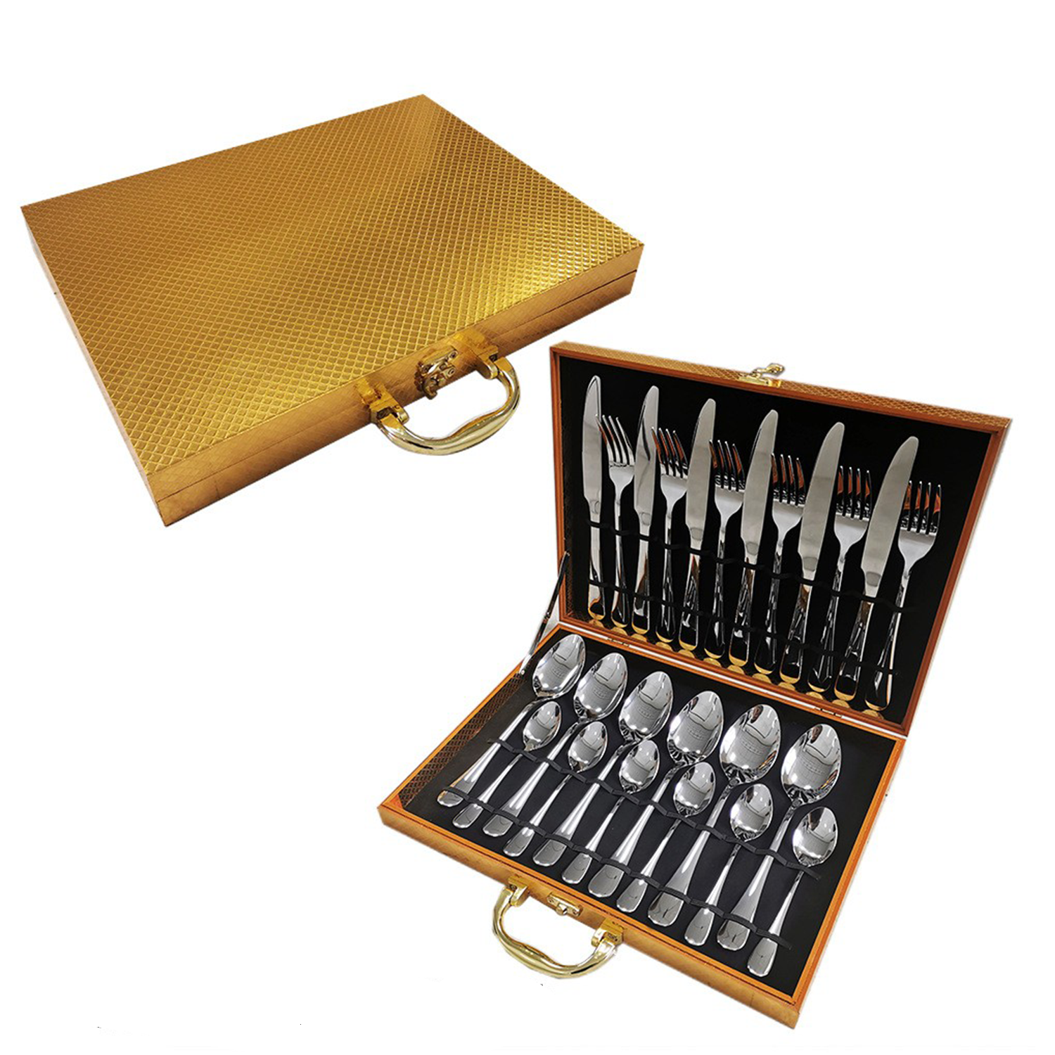 Flatware Set with a Nice Storage Case 6