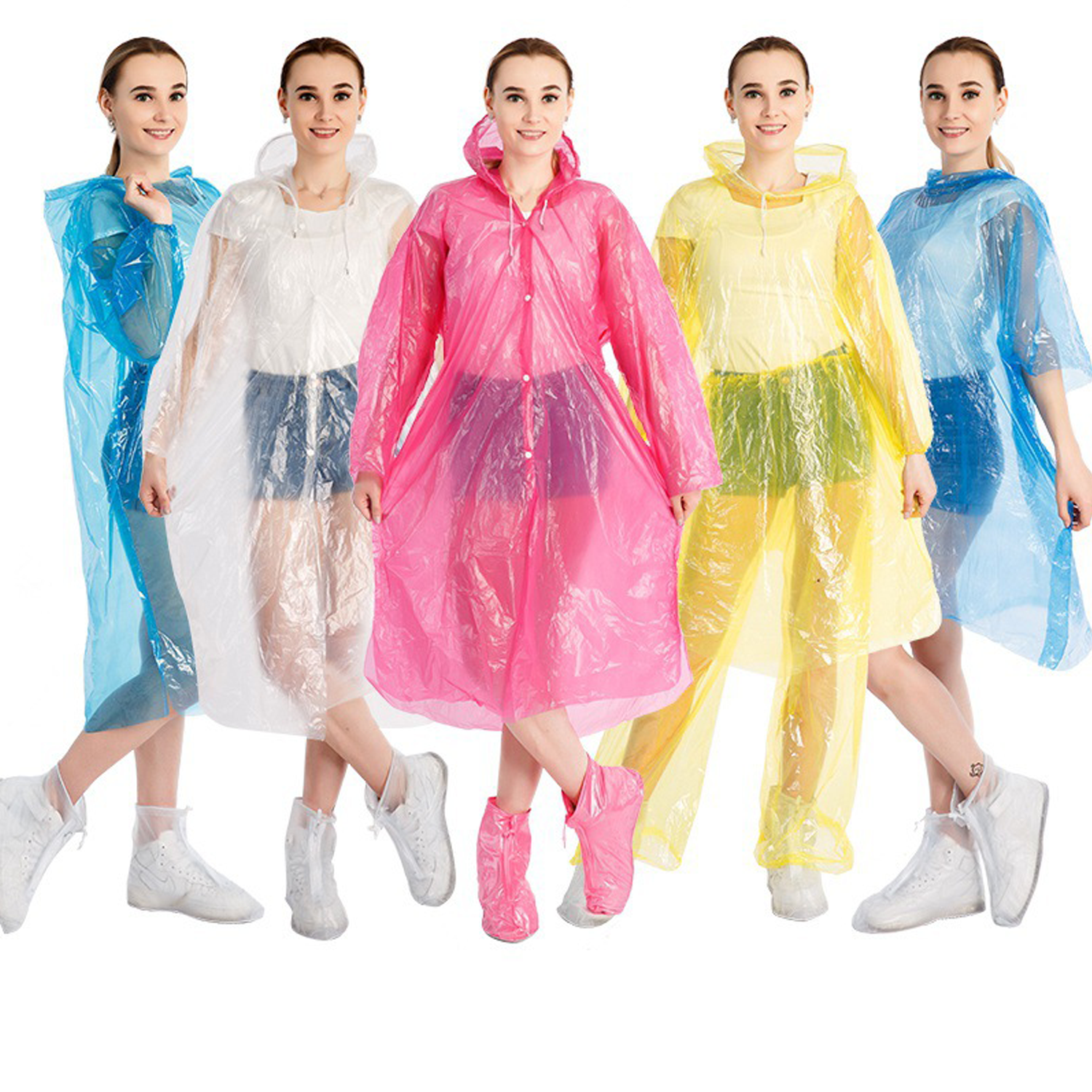 Disposable Plastic Raincoat 4