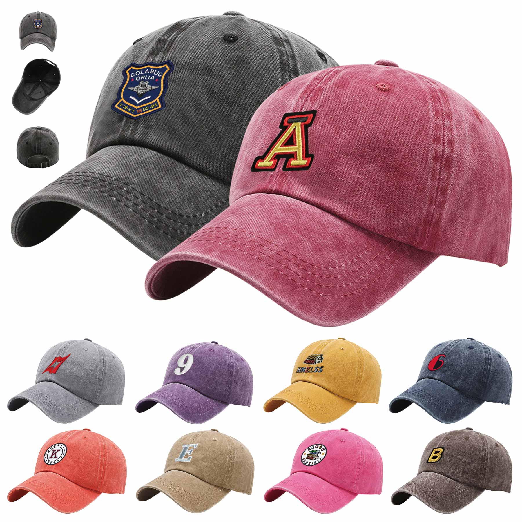 Wash Cotton Twill Unstructured Baseball Cap 2