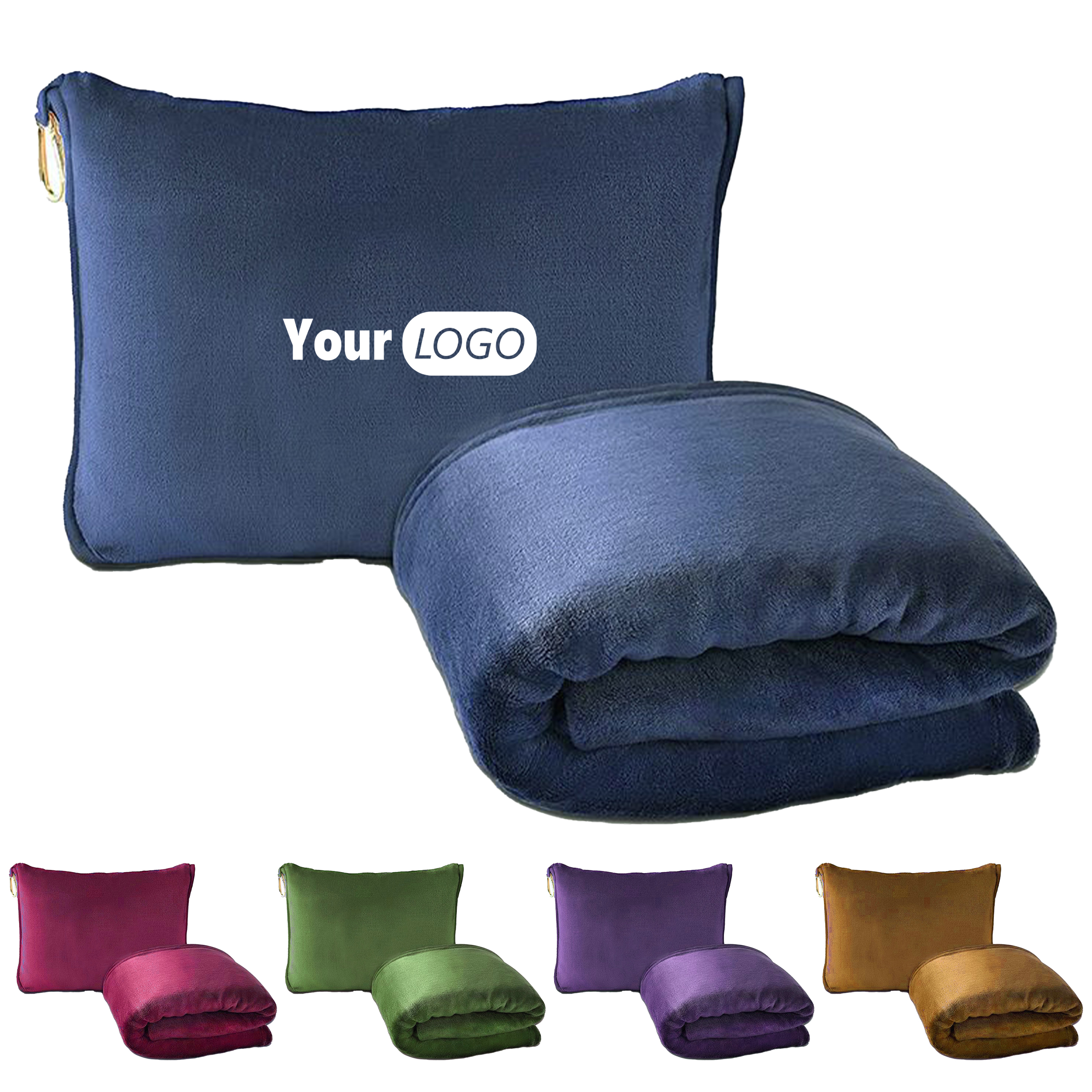 Flannel Foldable Travel Flannel Blanket Pillow For Cozy Comfort 2