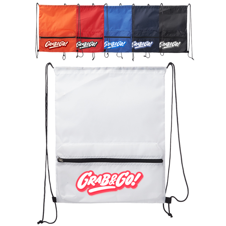 Drawstring Backpacks with Front Pocket 6