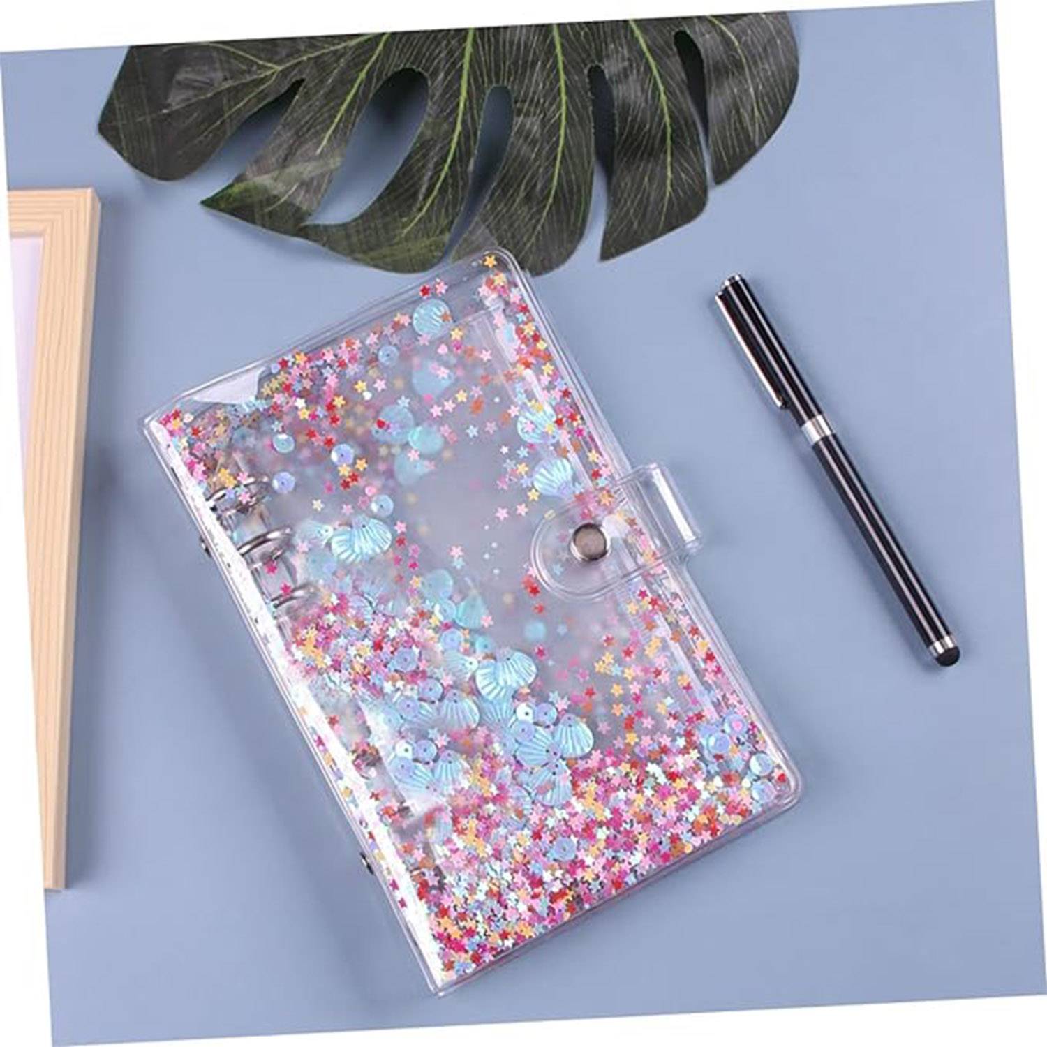 Clear Glitter Binder Notebook Cover 3