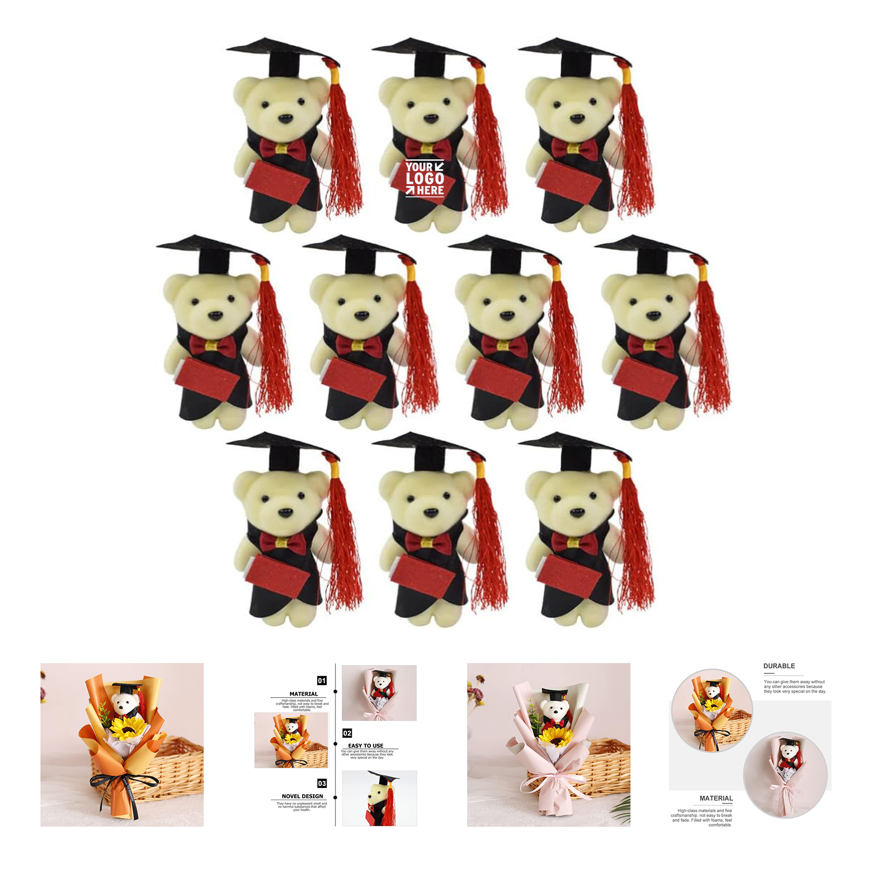 Mini Graduation Stuffed Bear 2