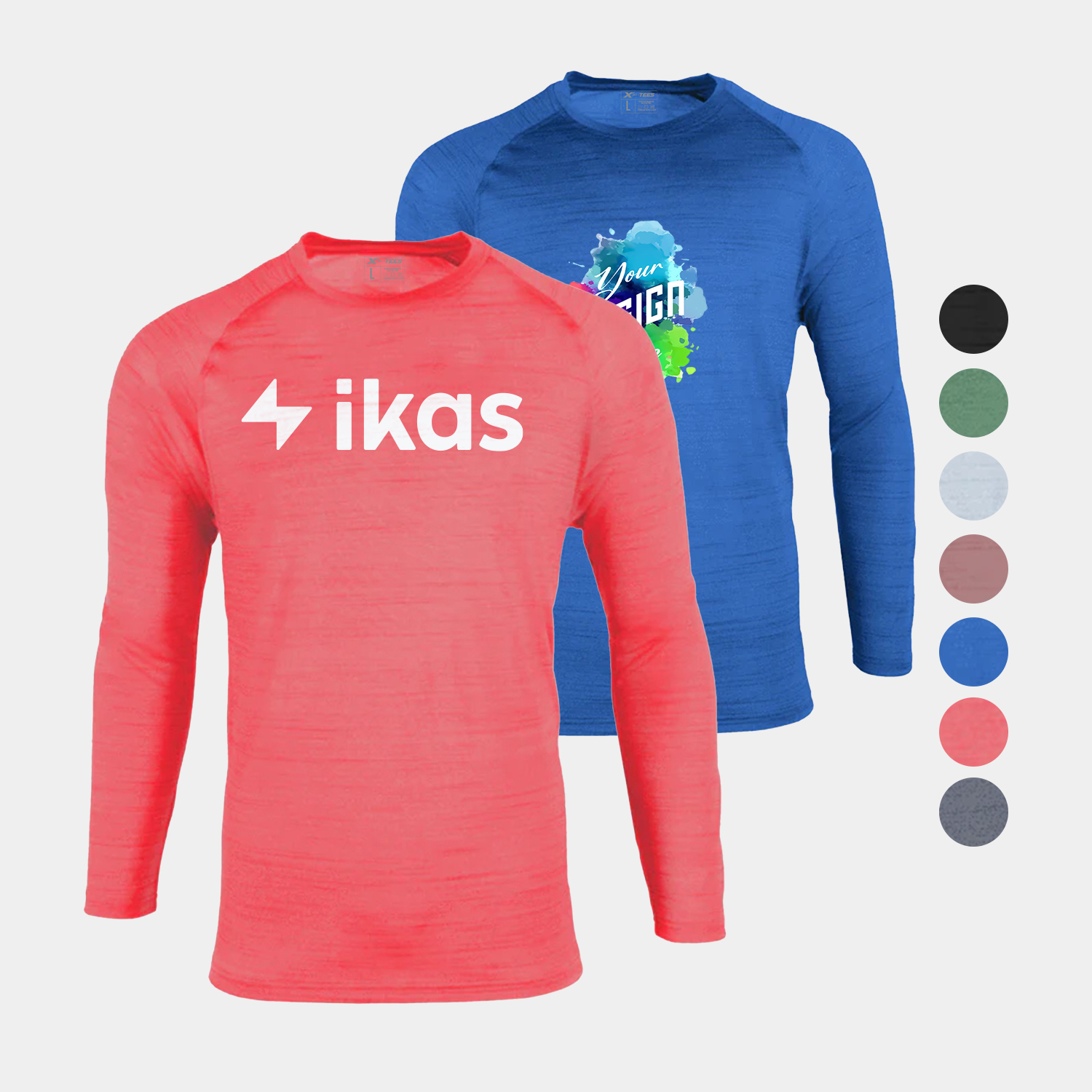 Defender Heather Men's Long Sleeve Performance Tee 3