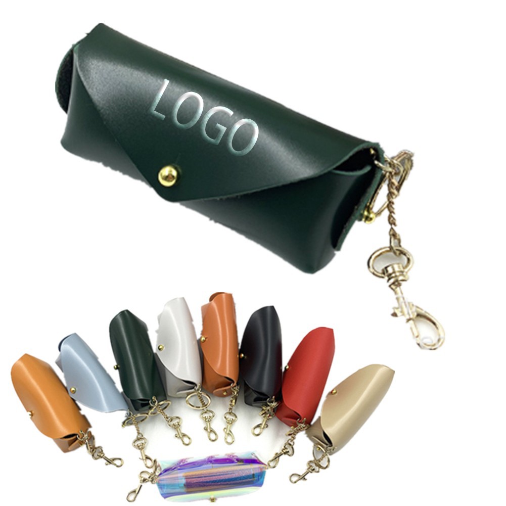 Portable Leather Lipsticks Organizer With Keychain 4