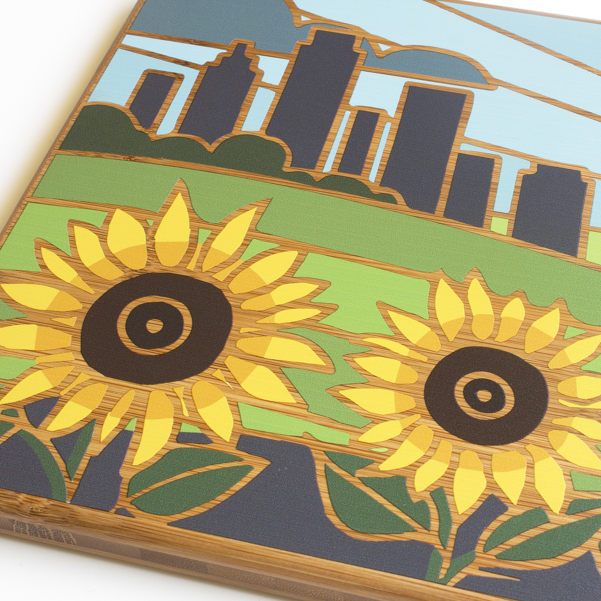 Kansas State Shaped Serving and Cutting Board with Artwork by Summer Stokes 6