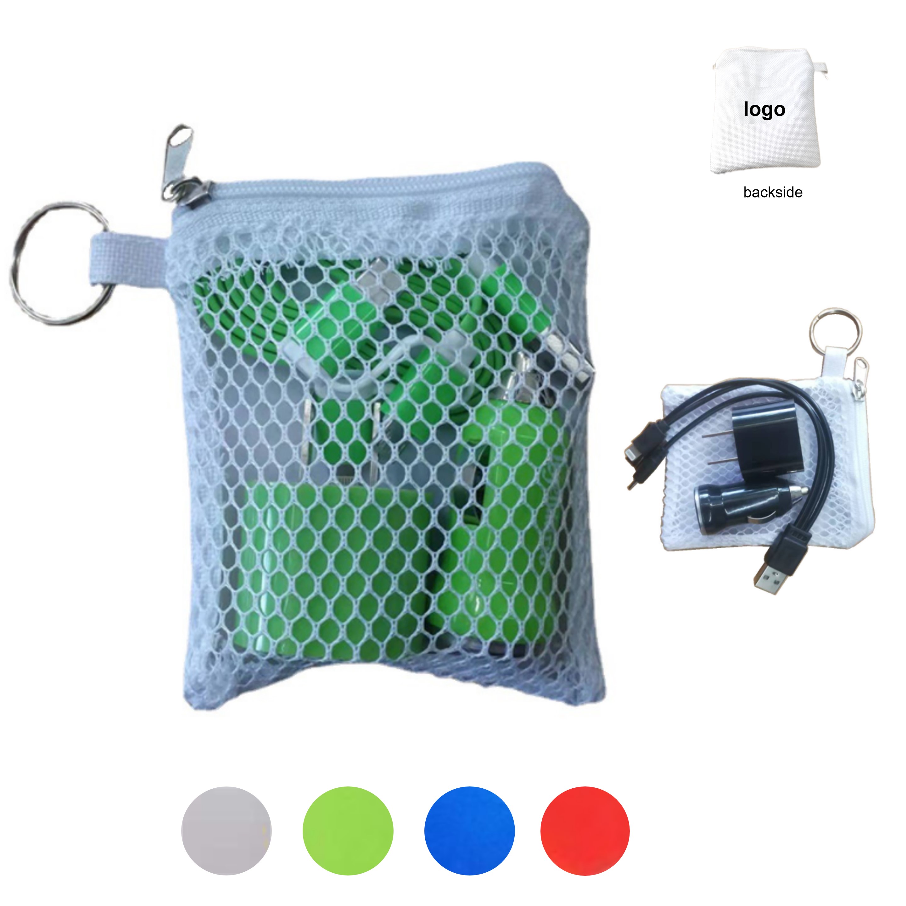 3 in 1 Charging Set with Mesh Bag 2