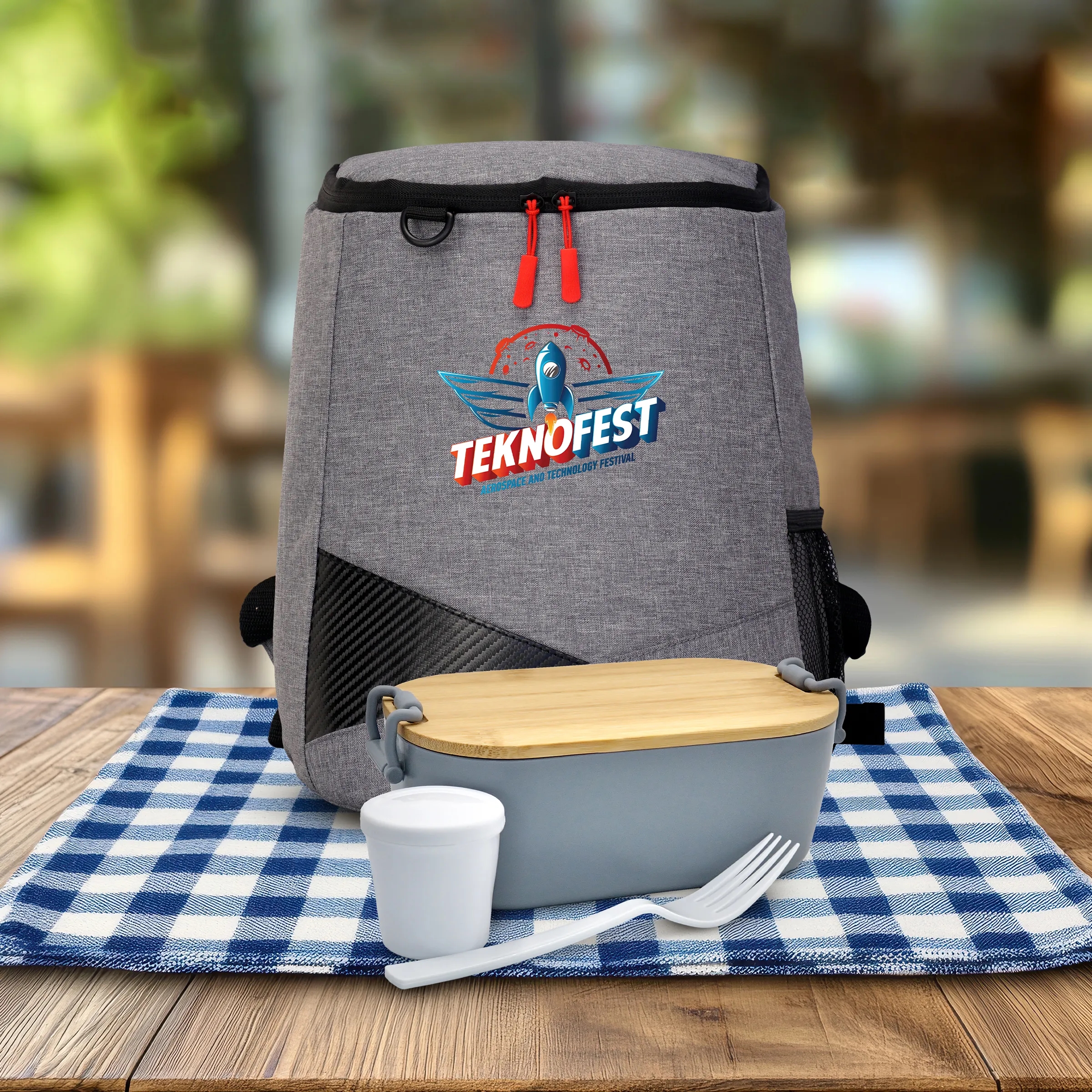 Bamboo Lunch Box Backpack Set 23