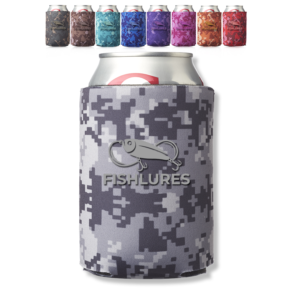 Digital Pattern Foam Can Cooler Holder, custom koozie with logo imprint 5