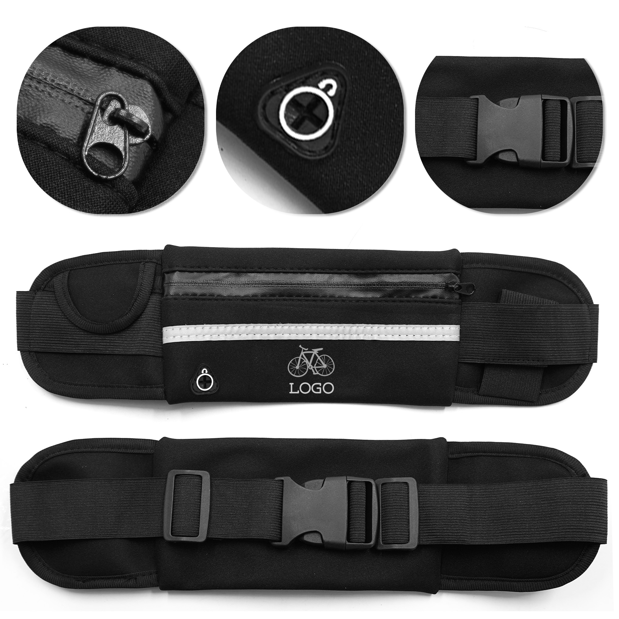 MOQ 50 Waterproof Waist Pack with Built-in Water Bottle Holder 2