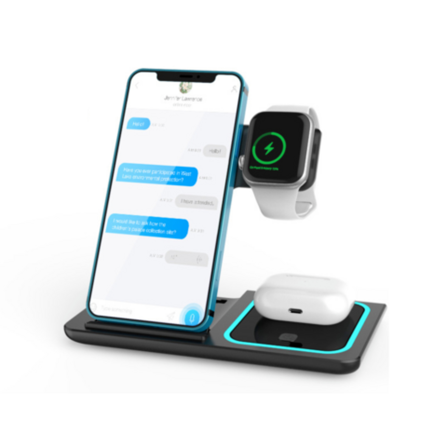 3 in 1 Foldable Wireless Charger, 15W 7