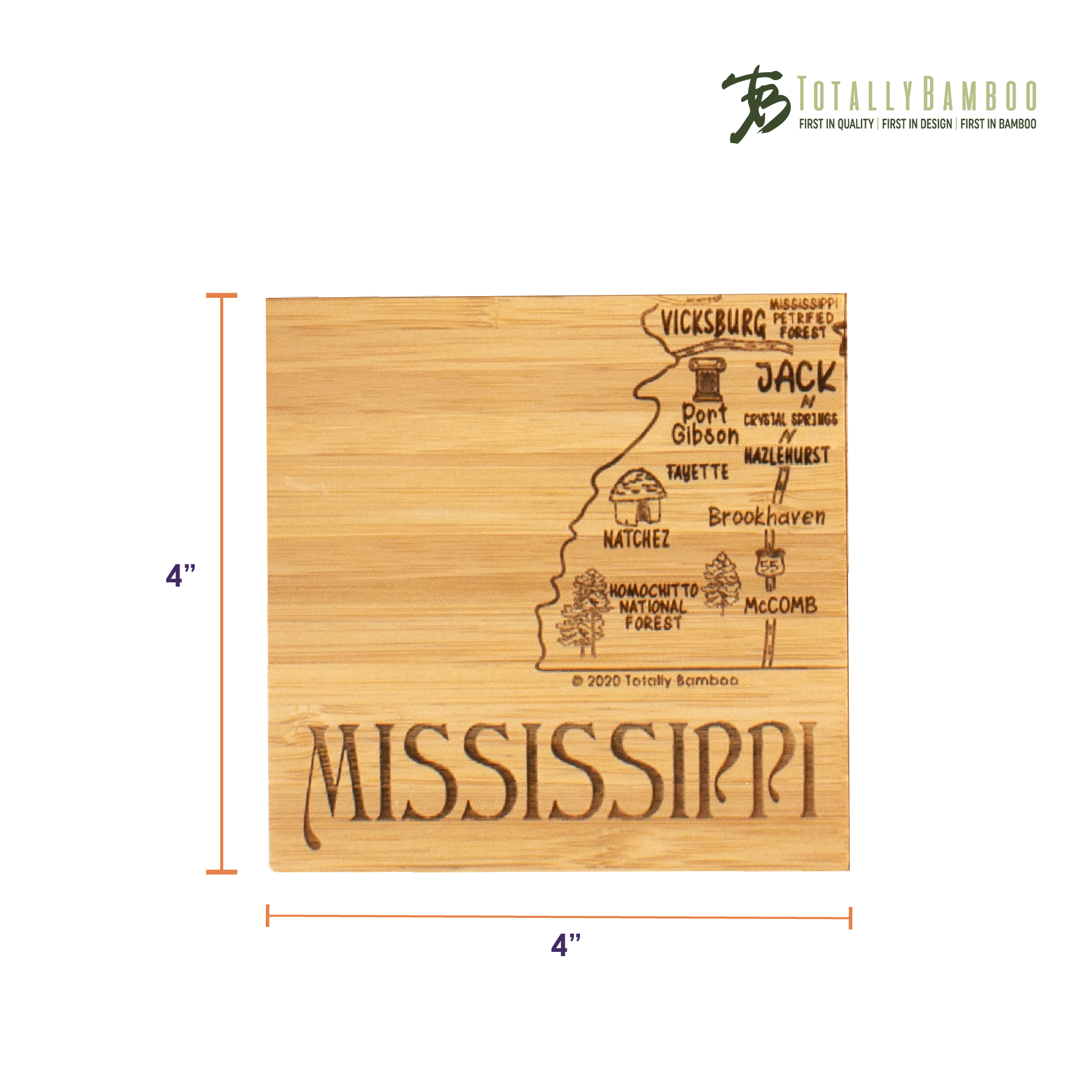 Mississippi Puzzle Coaster Set 10
