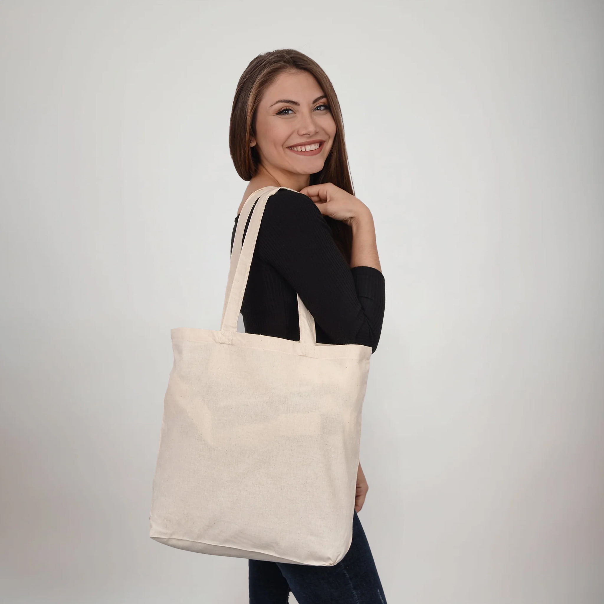 Organic Over-the-Shoulder Cotton Tote Bag 5