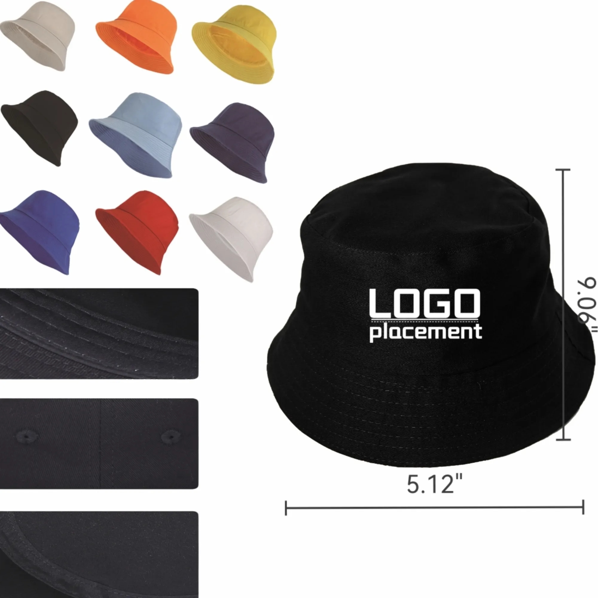 Custom-Logo UV-Protective Summer-Outdoor Bucket Hat 3