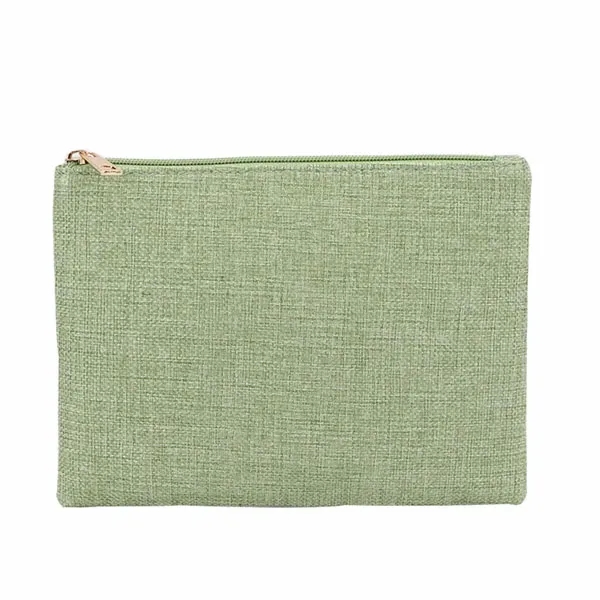 Custom Jute Organizer Zipper Pouch 6