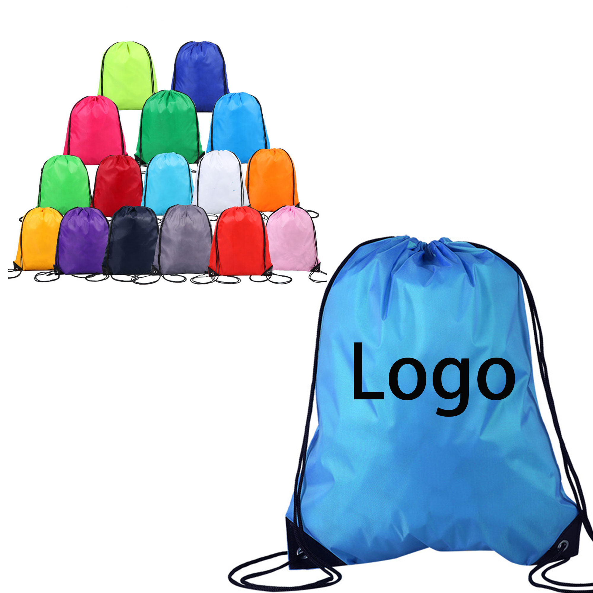 Foldable Polyester Drawstring Pack 3