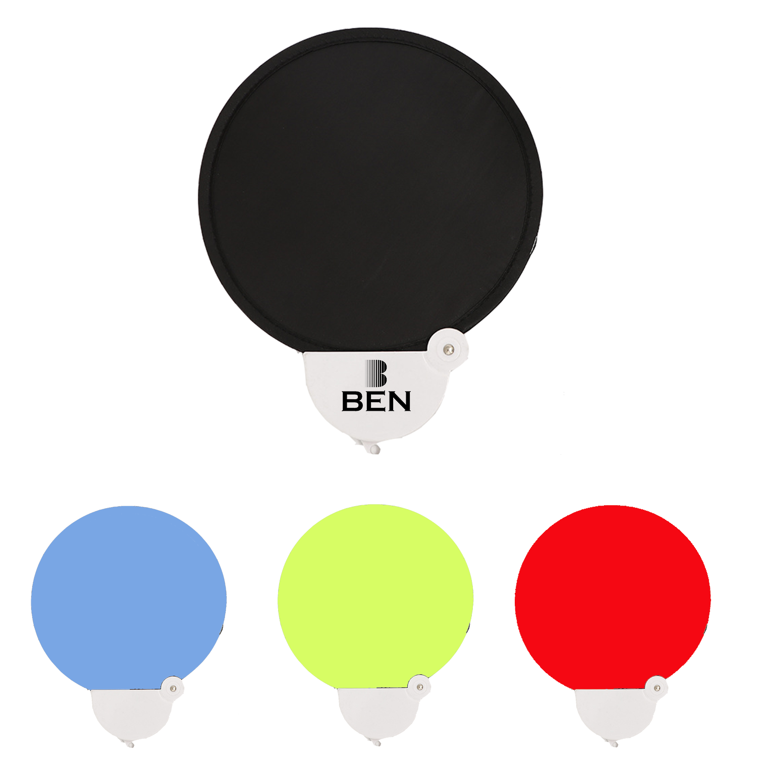 Twist Foldable Round Fans with Lanyard 2