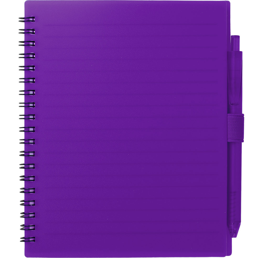 FSC® Recycled 5.5” x 7” Spiral Notebook w/ RPET Pe 212