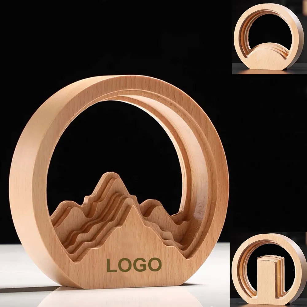 Engraved Circle Wood Trophy 2