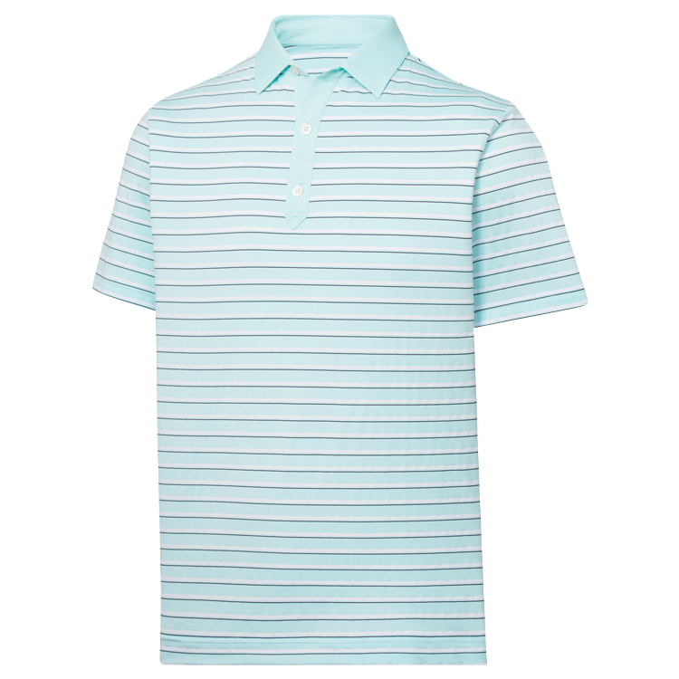 FootJoy ProDry Performance Lisle Multi-Stripe Self Collar- Athletic Fit Polo 6