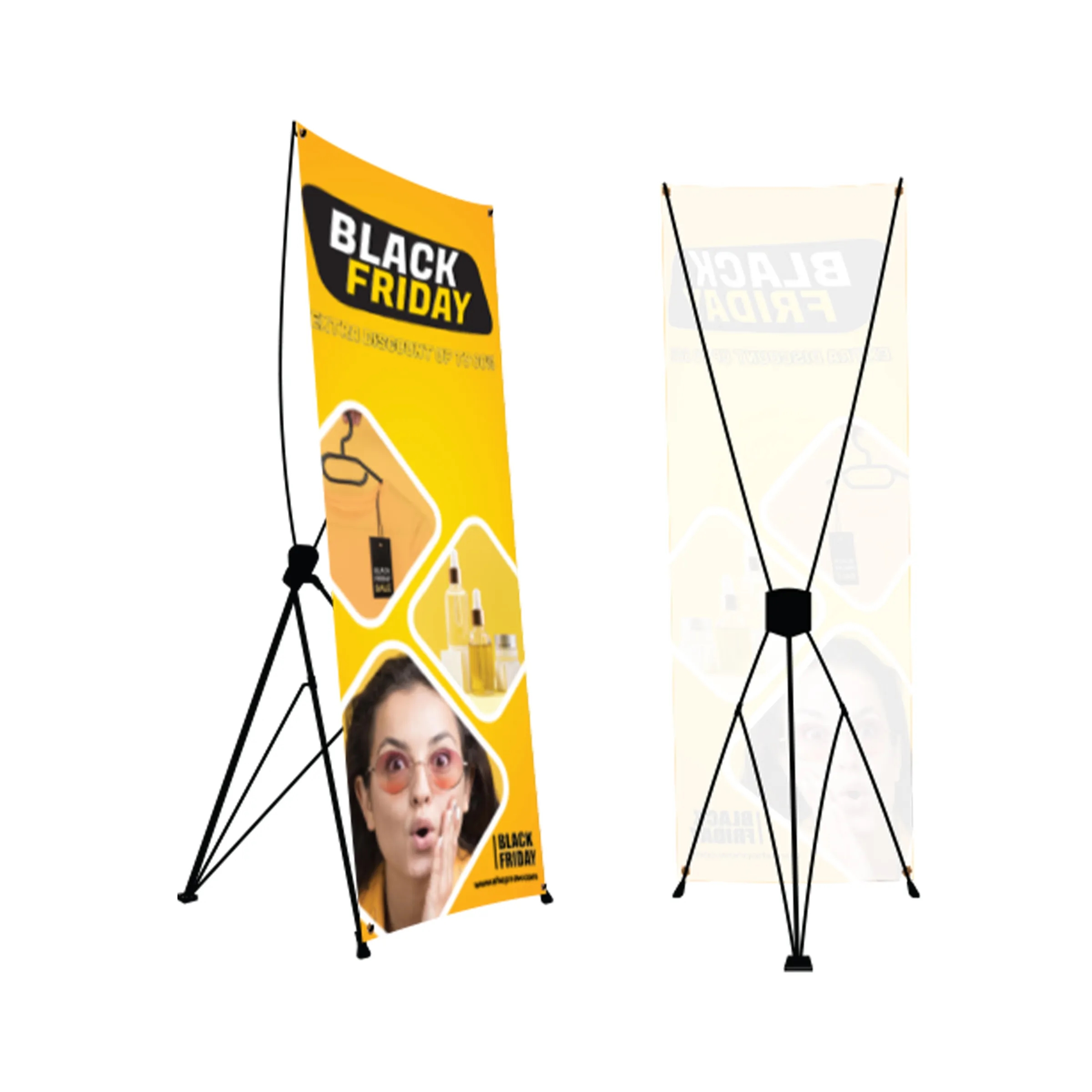 23" x 63" X-Shaped Banner Stand 4