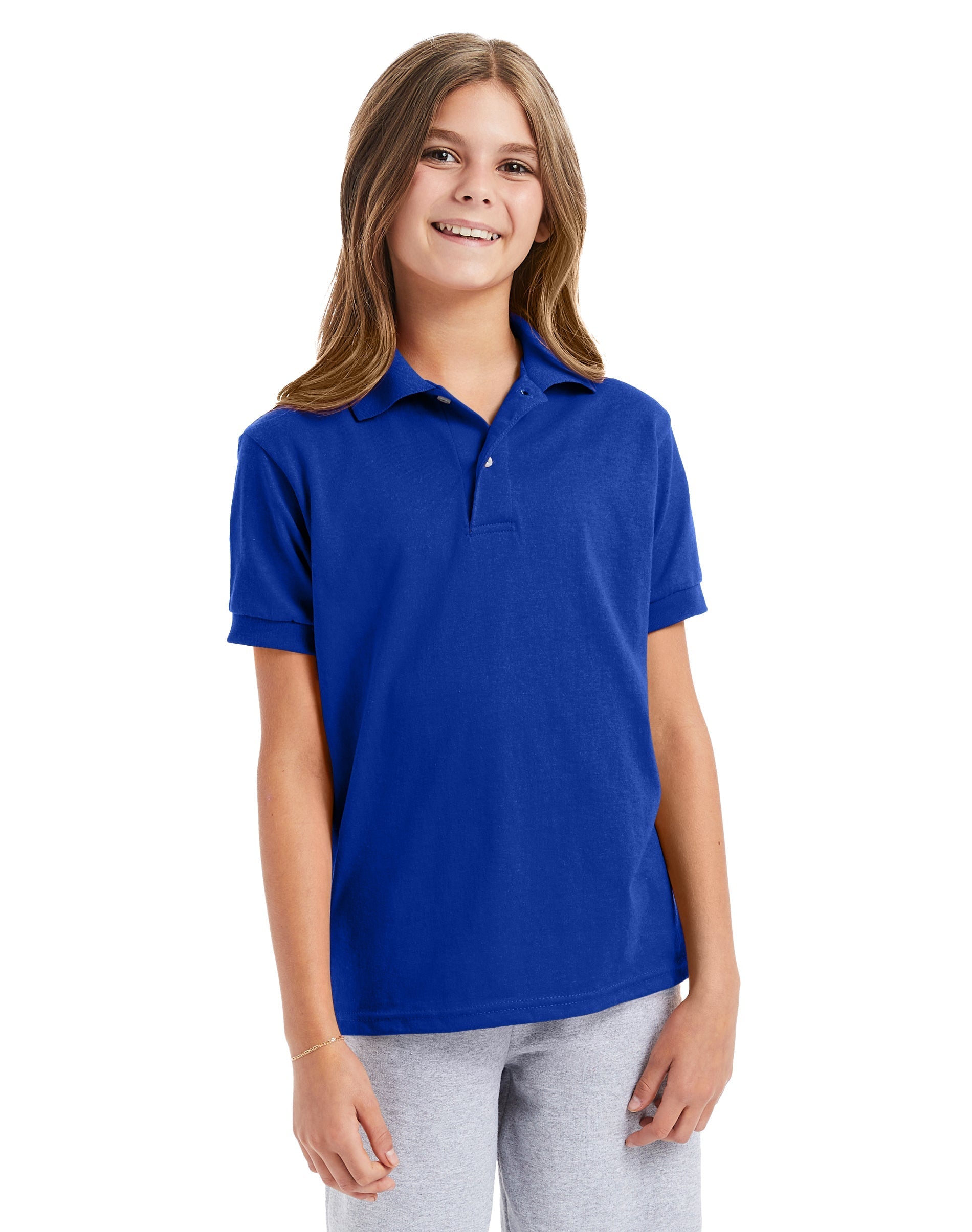 Hanes EcoSmart Jersey Polo Shirt 4