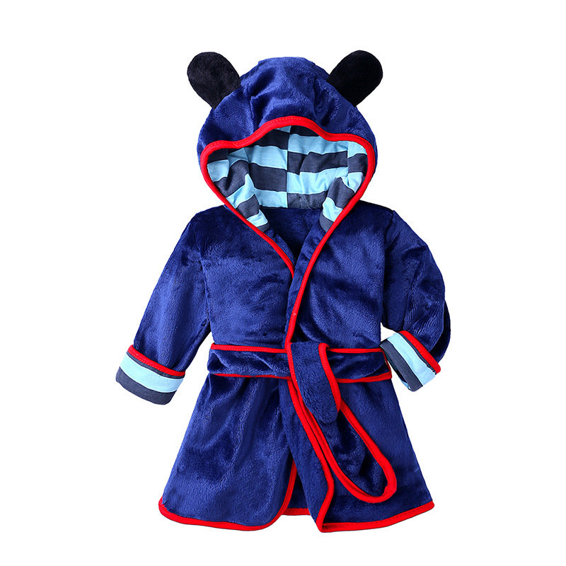 Baby Animal Bathrobe with Tie Closure 3