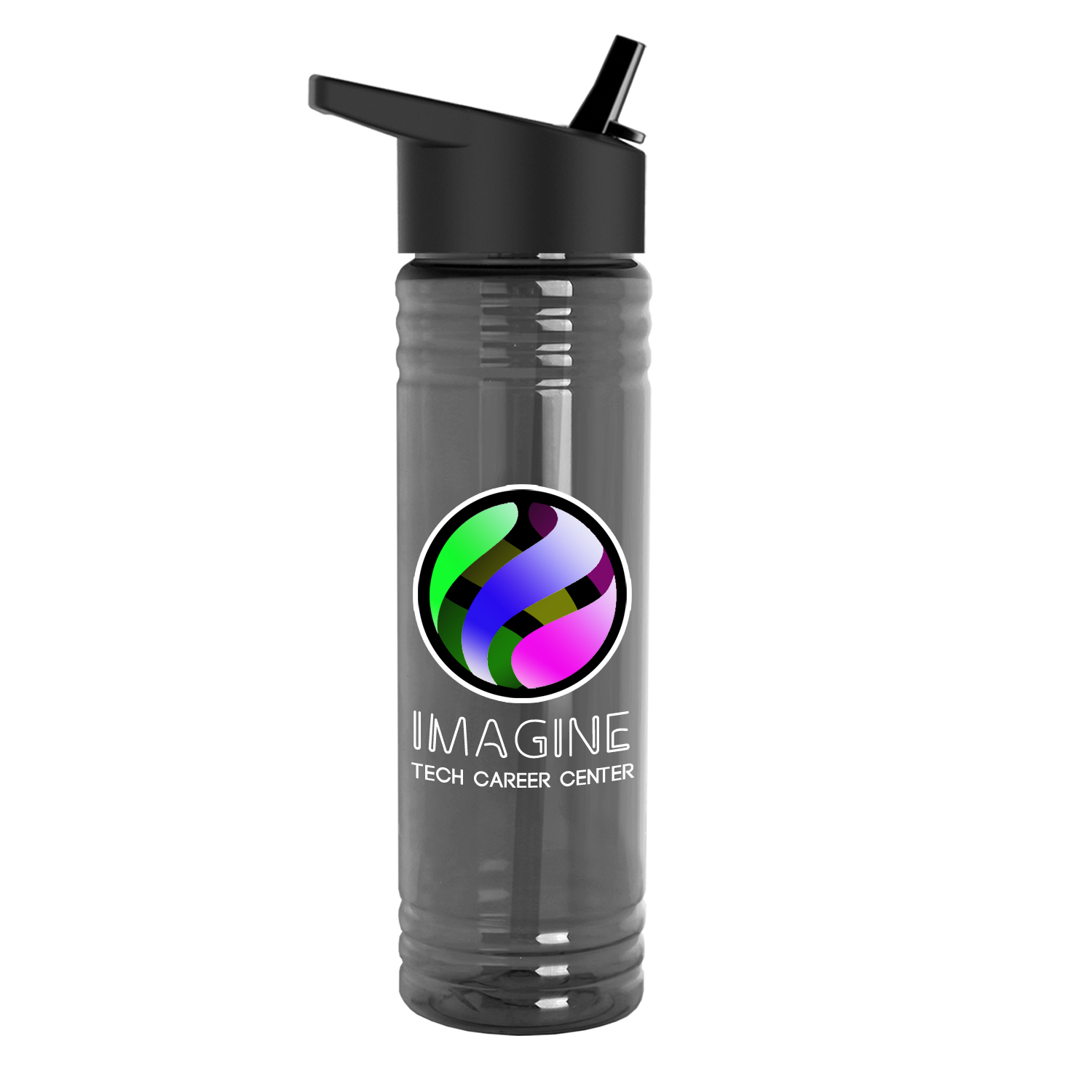 24 oz. Slim Fit Bottle with Flip Straw - Digital 3
