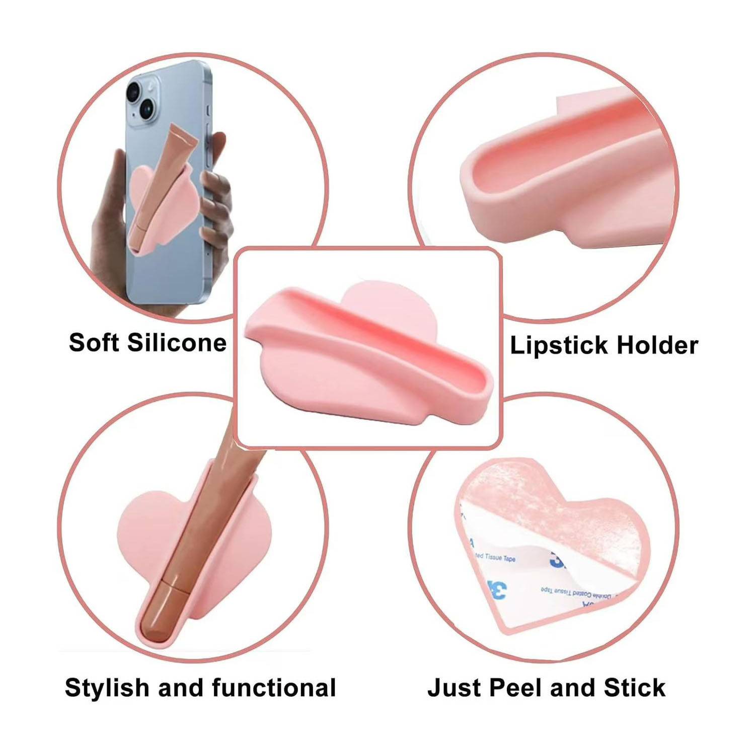 Portable lipstick silicone holder 3