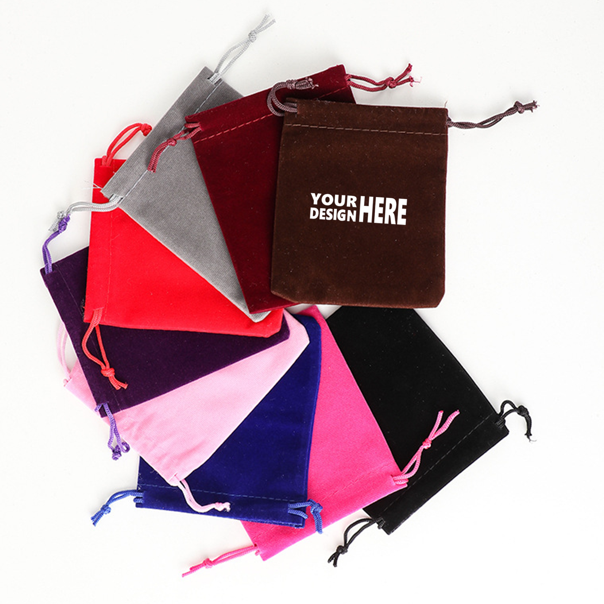 Gift Packaging Velvet Jewelry Pouch Drawstring Bags 2