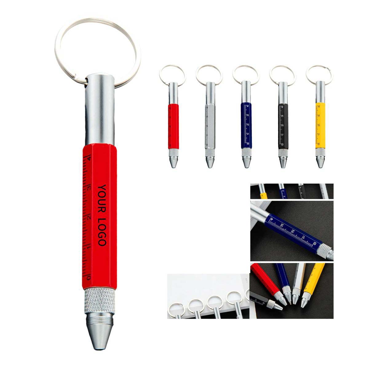 Keychain Pen with Stylus Screwdriver and Ruler 3