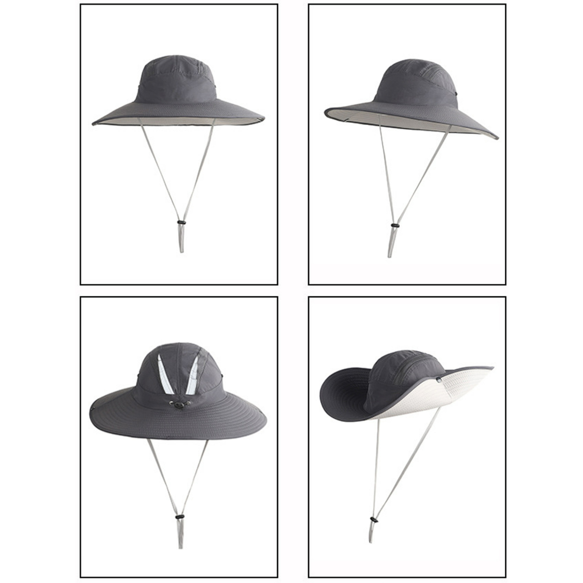 Outdoor Sun Protection Boonie Hat with Adjustable Chin Cord 1
