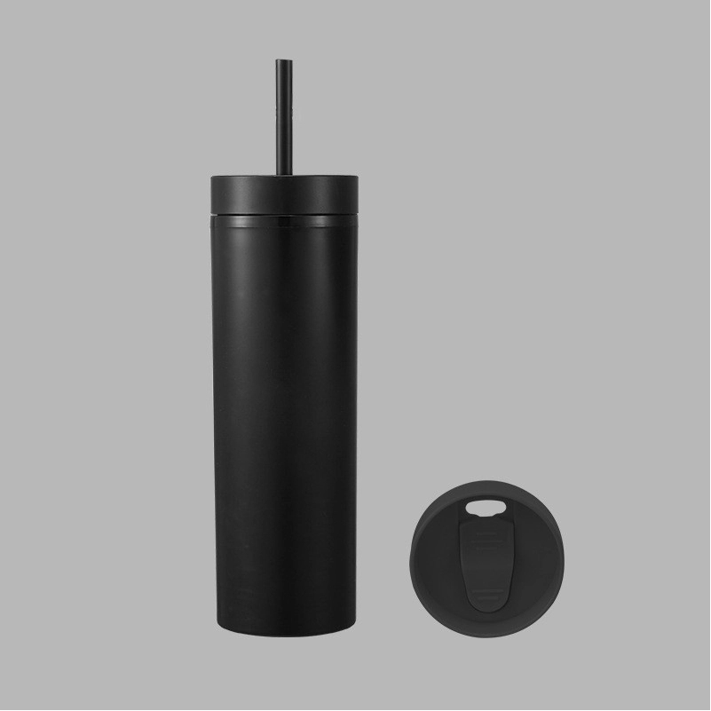 16oz Plastic Tumbler with Straw 5