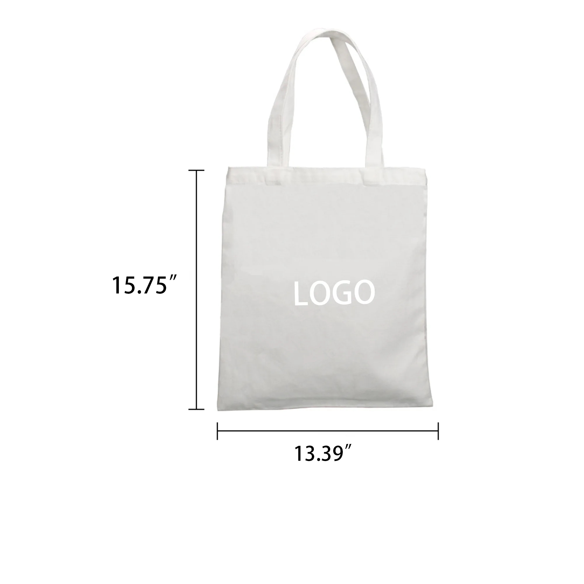 L13.4"Xw15.8" Reusable Shopping Canvas Bag 2