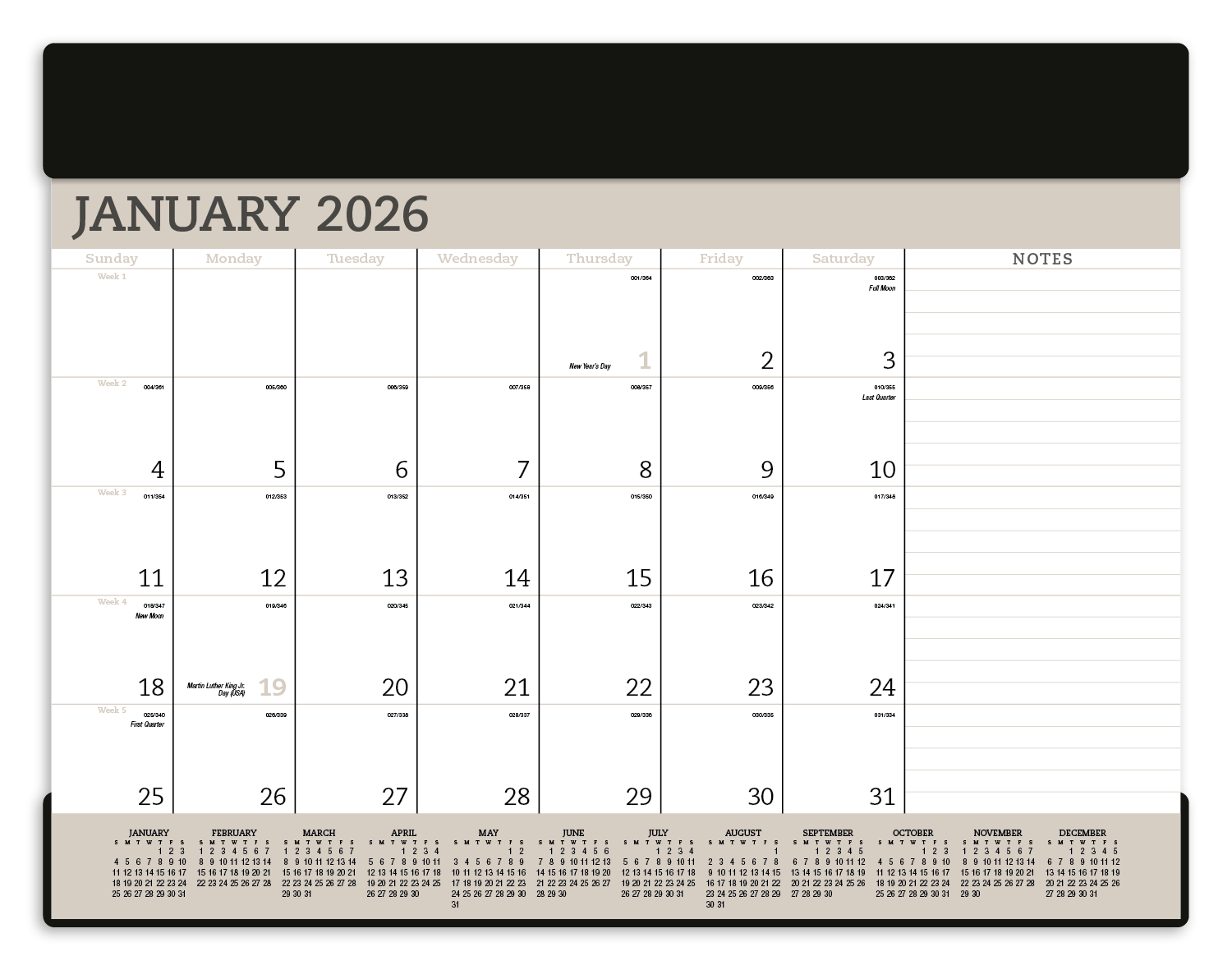 Triumph® Calendars Vinyl Desk Pad 3