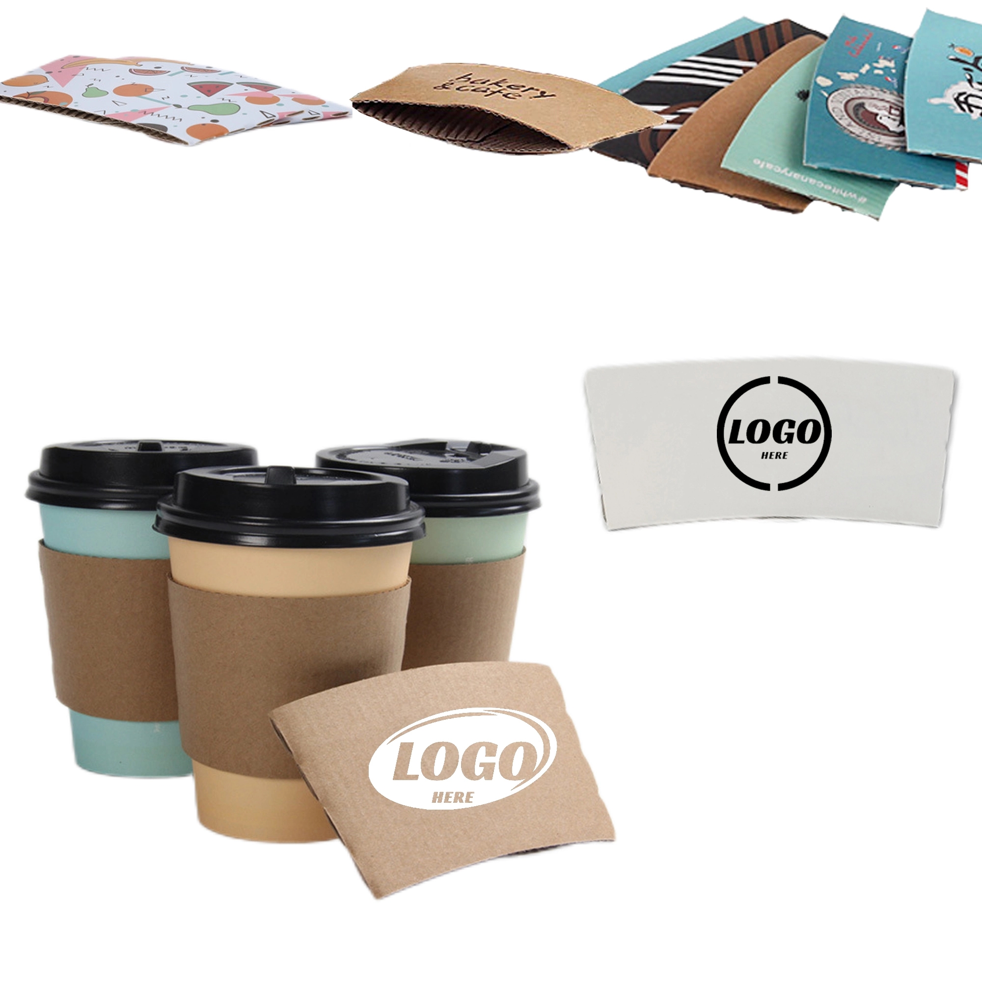Heat Insulation And Non-Slip Coffee cup Sleeves 2