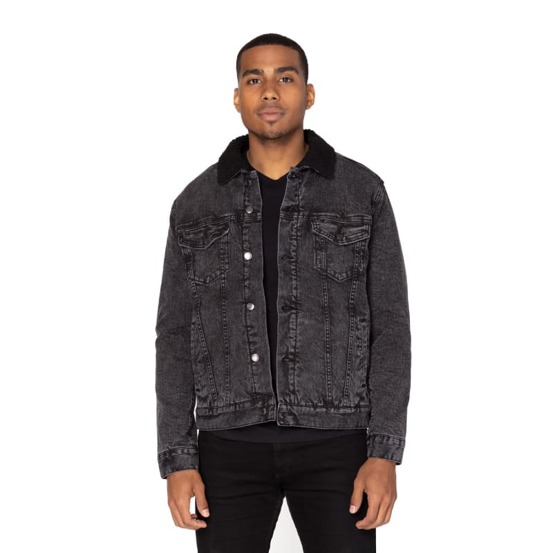 Threadfast Apparel Unisex Sherpa-Lined Denim Jacket 2