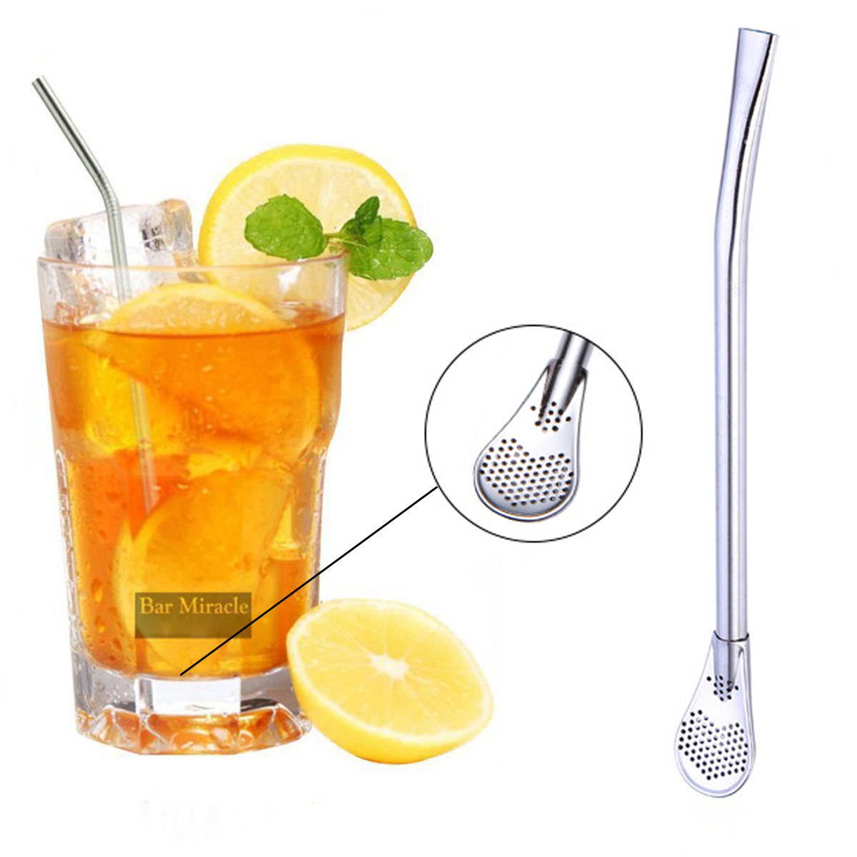 2 In 1 Stainless Steel Spoon Straw 3