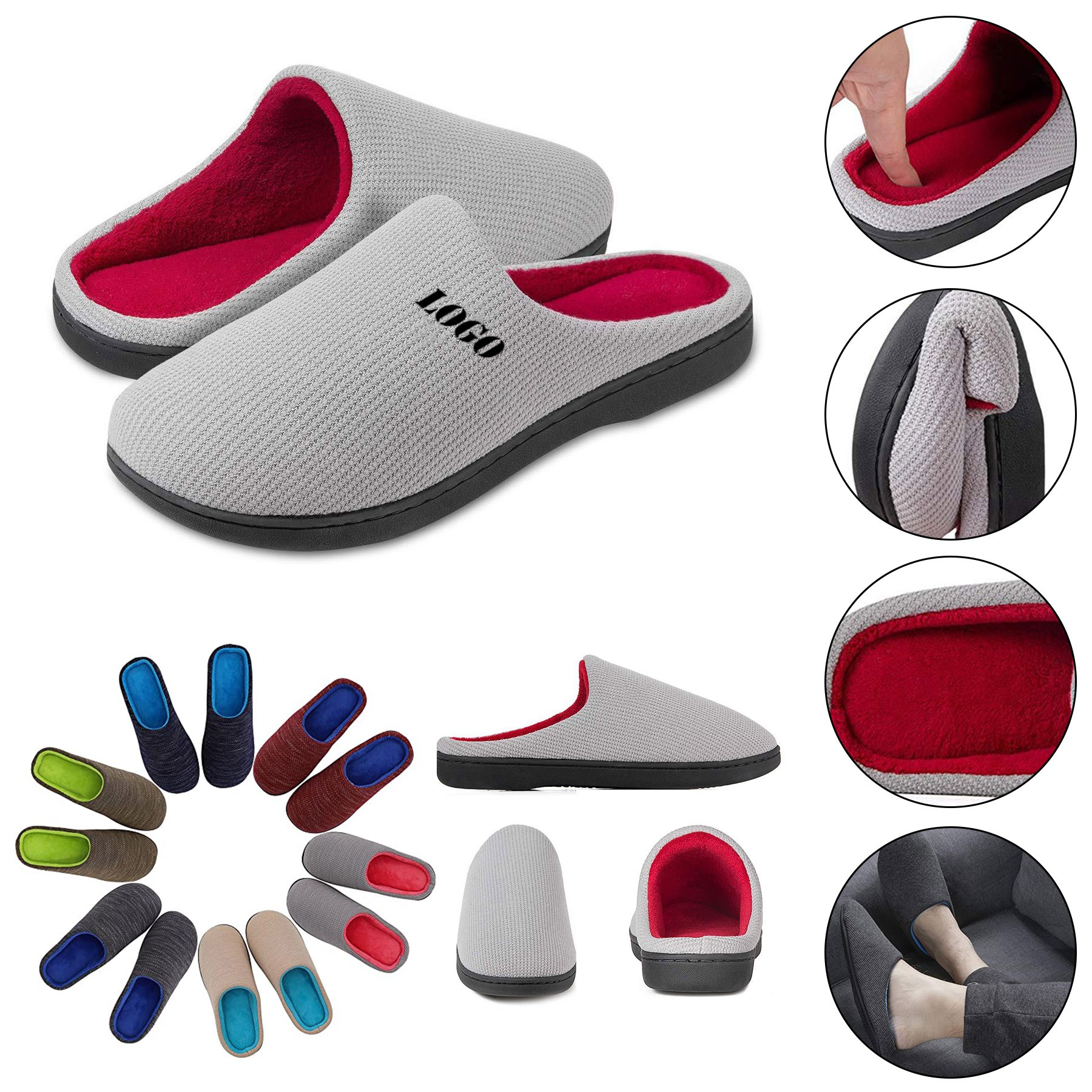 Two-Tone Memory Foam Slipper 1