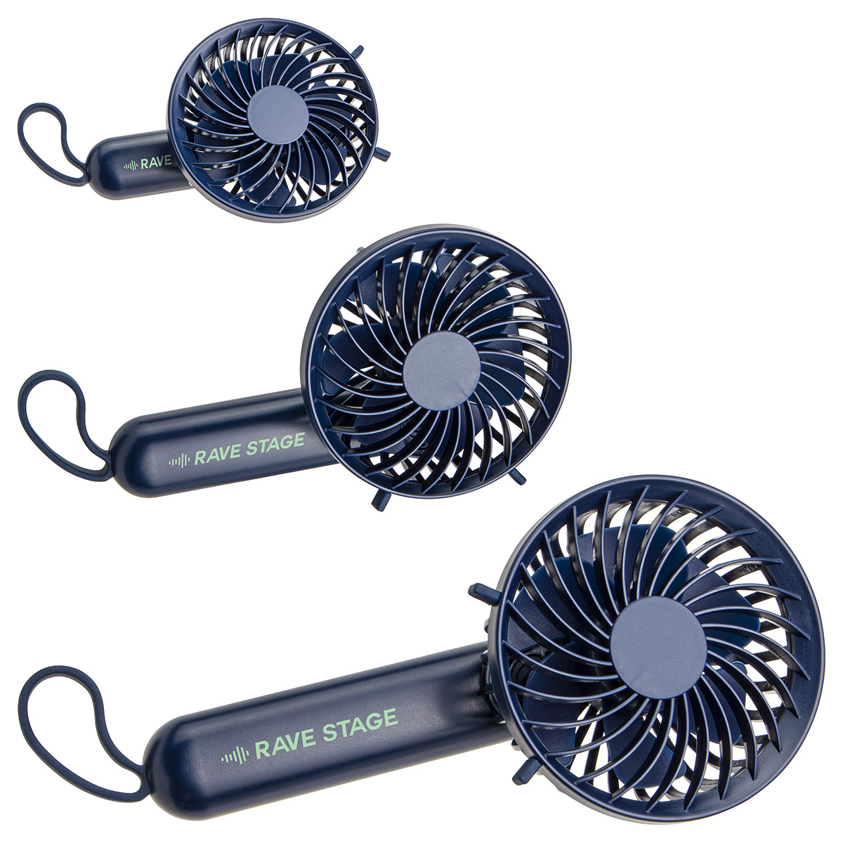 Quiet Breeze Rechargeable Hand Fan with Carabiner 30